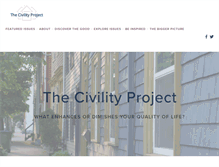 Tablet Screenshot of civilityproject.org